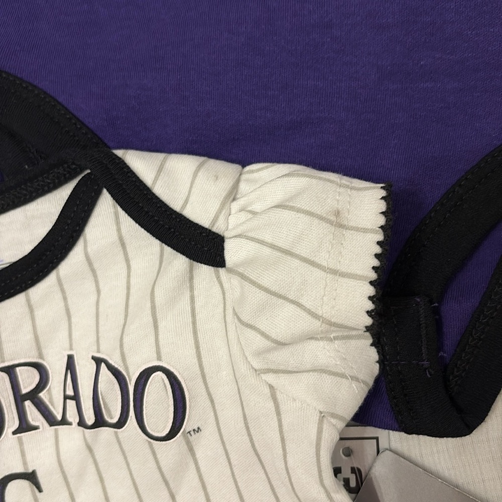 NEW [MLB] Colorado Rockies MLB Baby Girly Onesie Lot of 3x, Size 0/3 Months - Picture 6 of 7